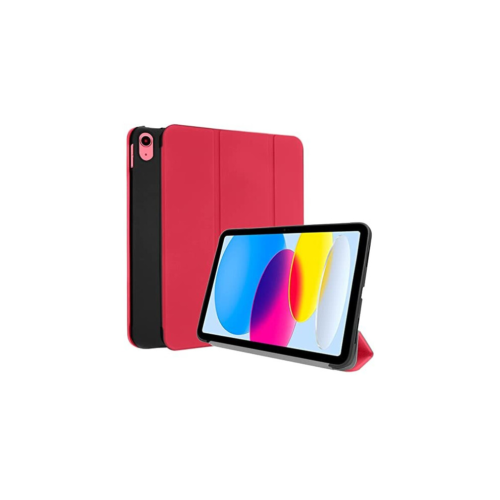 (Red) TECHGEAR iPad 10, 10th Generation 10.9" Smart Case Slim Smart Case Tri-fold Stand Cover with Corner Protection [Auto Wake / Sleep] for iPad 2022