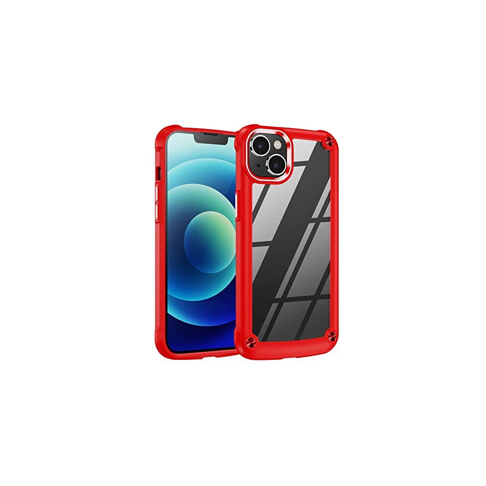 Techgear Iphone 14 Tough Case [Fusion Armour] Premium Hybrid Tough Rugged Protective Bumper Case Heavy Duty Protection With Clear Back