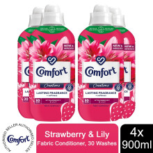 (Buy 4) Comfort Fabric Conditioner Strawberry & Lily, 30W