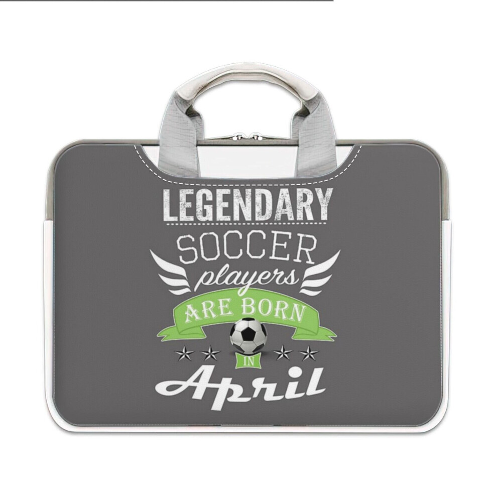(13-13.3? Inch) Laptop Sleeve Legendary Soccer Players Are Born In April Boys Carrying Case Bag Compatible With Macbook Mac Pro Air Samsung Asus Dell 4961739579716