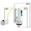 SPARES2GO Adjustable Dual Flush Toilet Valve Concealed Cistern with Push Button (1.5" / 2" Outlet, 300mm Cable) 2
