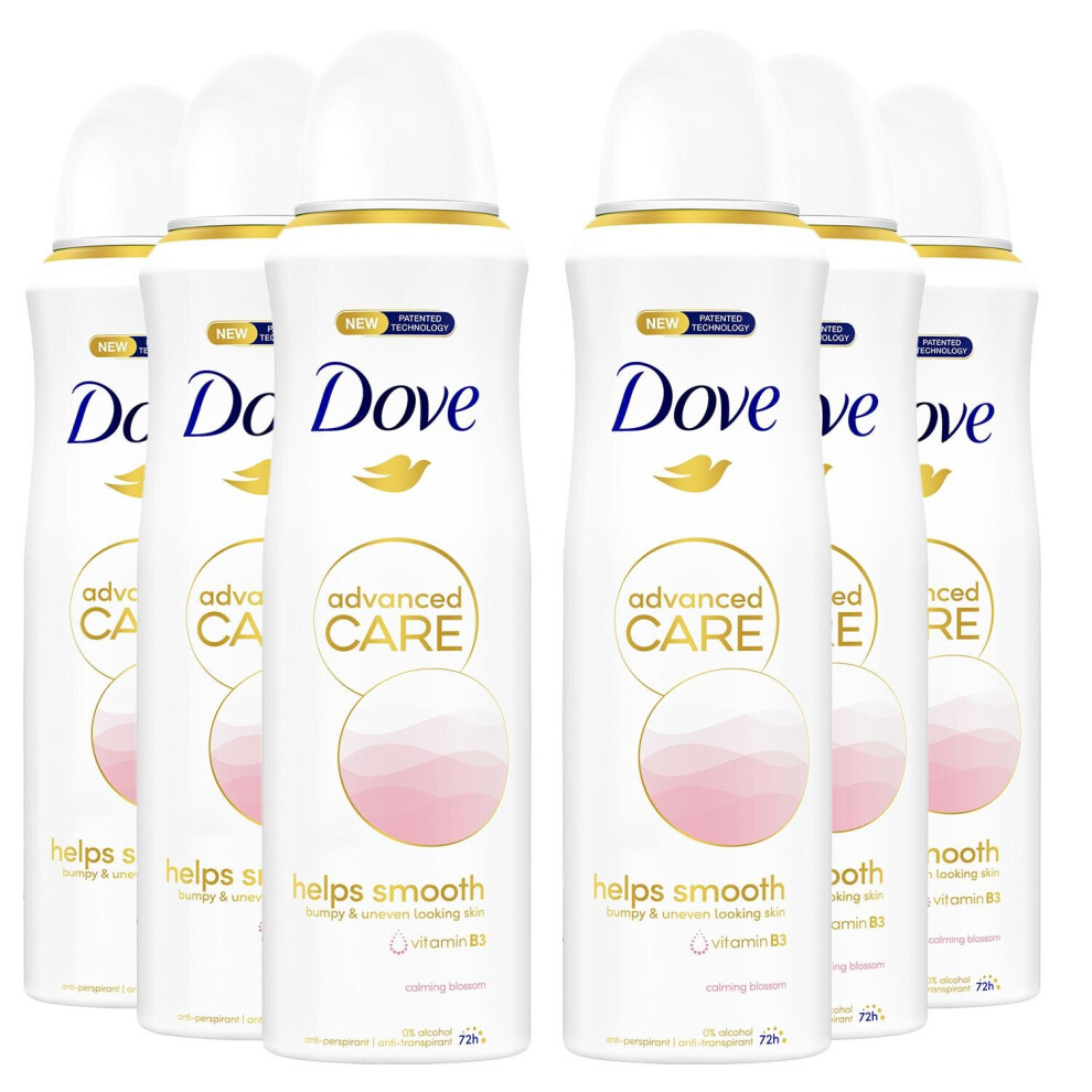 (Buy 6 - Calming Blossom) Dove Advanced Care AP Deodorant Spray, 200ml