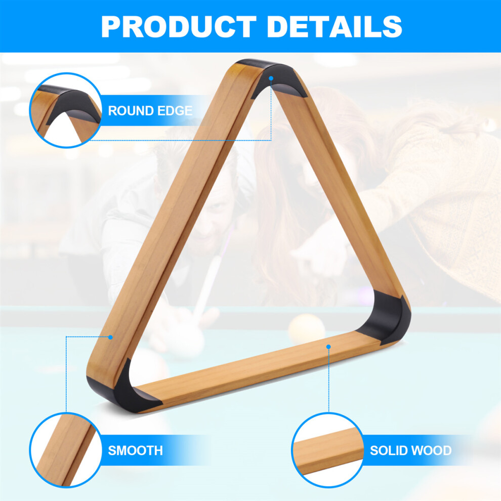 Gse Heavy-duty Solid Wood 8-ball Tiangle & 9-ball Diamond
