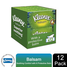 (Balsam) Kleenex Facial Tissues Strong & Soft Mega, 12 Pack