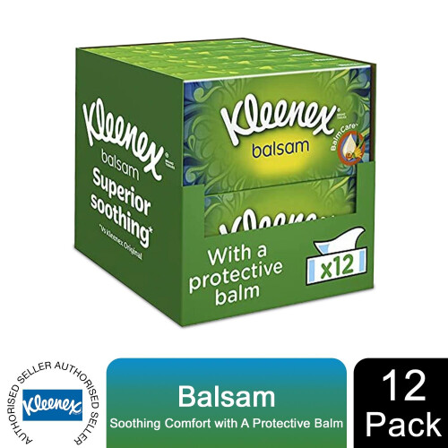 Kleenex (Balsam) Kleenex Facial Tissues Strong & Soft Mega, 12 Pack