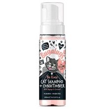 Bugalugs No Rinse Cat Shampoo & Conditioner with Papaya & Coconut. Brush through, no rinse shampoo & conditioner for cats and kittens. Foam