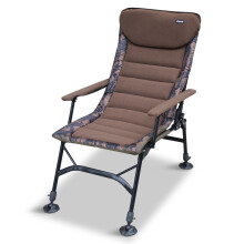 Abode Urban Rip-Stop Camo Carp Fishing Camping Long Leg Fleece High Back Armchair Recliner Chair