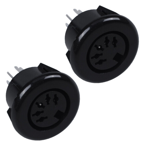 2X Female 5 Pin DIN Plug Panel Mounted Keyboard Adapter