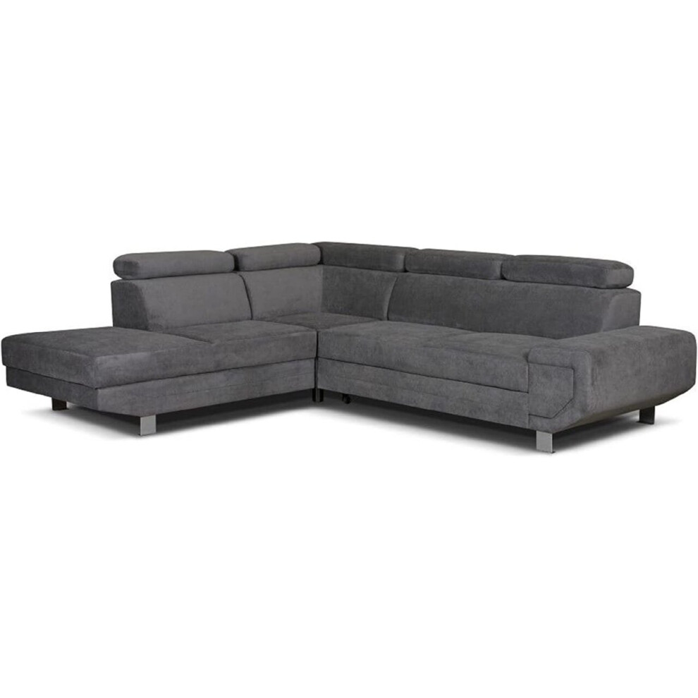 (Left Hand Facing Corner) New-Artic Sofa bed with storage Grey