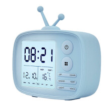 Orologio digitale con allarme 5V DC display della temperatura cartone da comodino per studenti retroilluminato