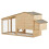 Kippenkooi van massief grenenhout 70.1"x26.4"x36.2" 4