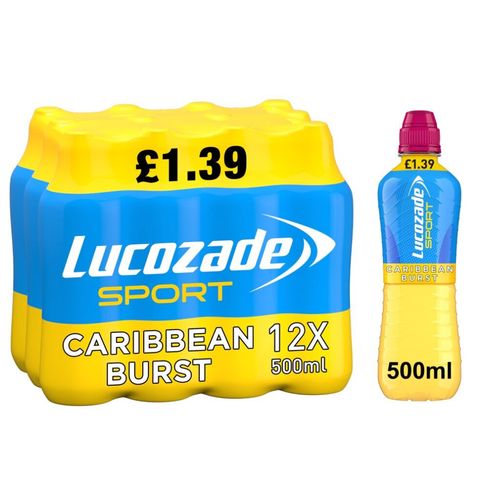 Lucozade Sport Caribbean Burst PMP 500ml (Pack of 12)