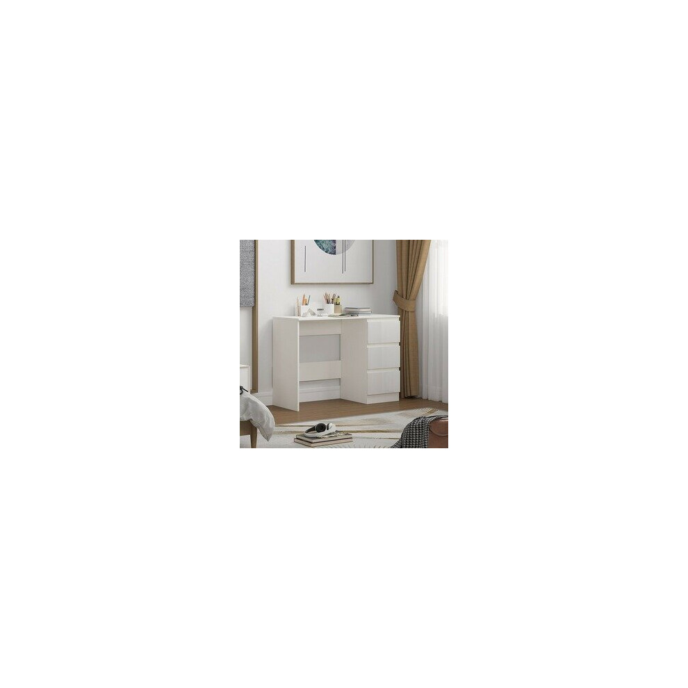 Carlton 3 Drawer Dresser Dressing Table Gloss White