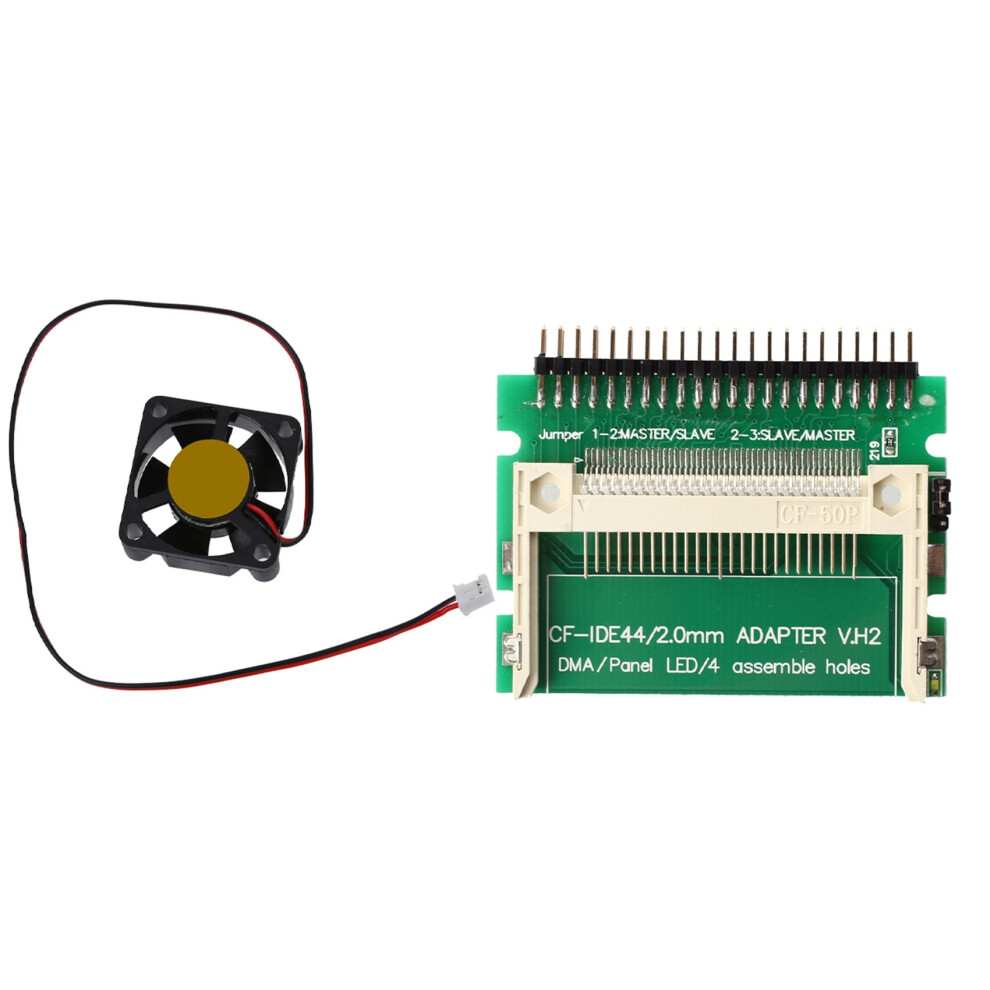 Photos - Card Reader / USB Hub 1 Pcs Pin- Laptop 44-Pin Male IDE To CF Card Adapter & 1 Pcs 2Pin DC 12V Sleeve Bearing 6000RPM Cooling Fan