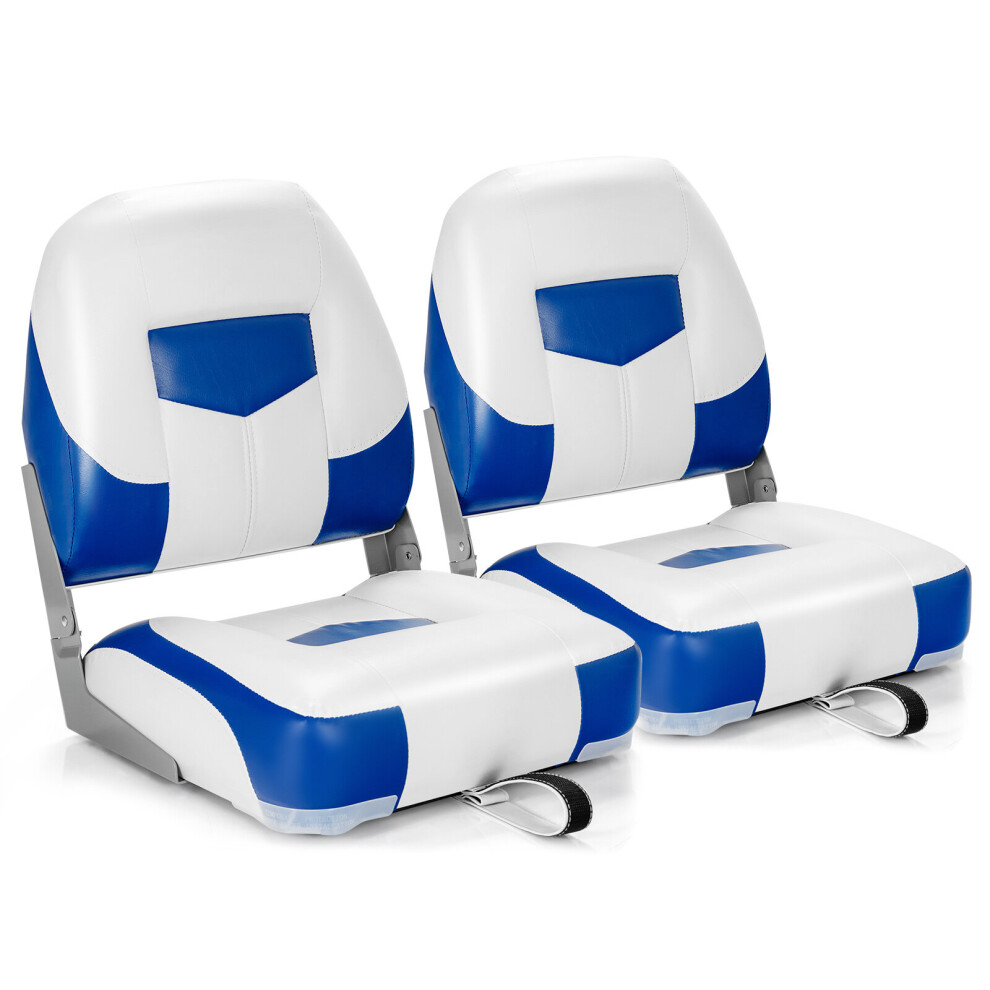 Folding Low-Back Boat Chair Ergonomic Fishing Yacht Seat