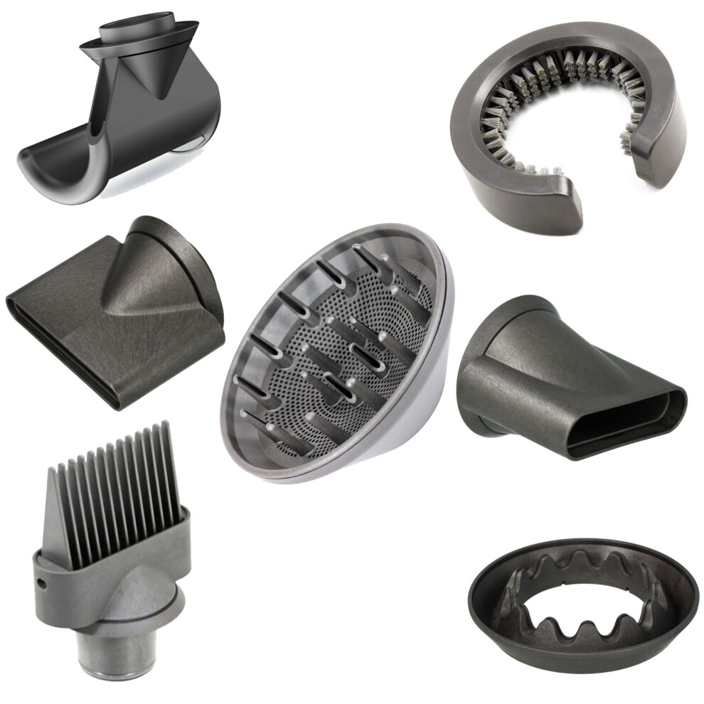 Attachment Tools Parts For Dyson Hd01 Hd02 Hd03 Hd04 Hd07 Hd08 Hair Dryer X 7 Grey