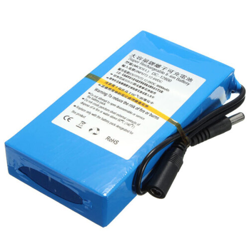 DC 12V 8000mAh Super Oplaadbare Draagbare Lithium - ion Batterijpack 2