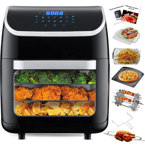 12 Litre Air Fryer Oven Digital Touchscreen with 9 Preset Menus 1800W