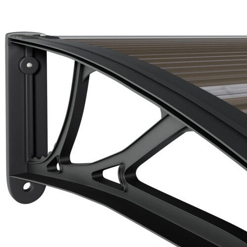 VidaXL vidaXL Türvordach Schwarz 350x75 cm Polycarbonat 2