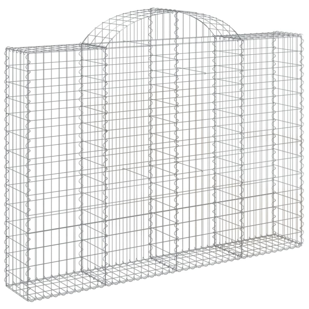 Vidaxl (200 X 30 X 140/160 Cm/ 1 Pcs) Arched Gabion Basket Stone Basket Gabion Retaining Wall Galvanised Iron