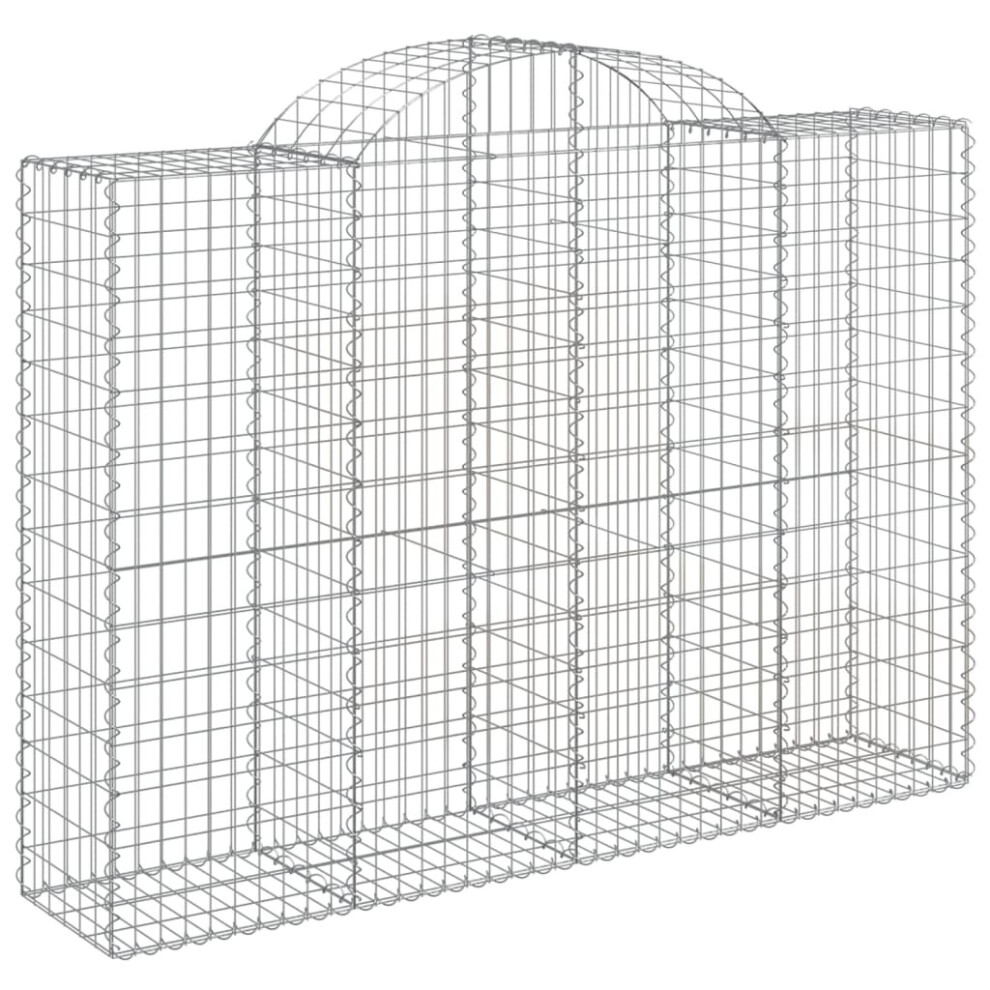 Vidaxl (200 X 50 X 140/160 Cm/ 1 Pcs) Arched Gabion Basket Stone Basket Gabion Retaining Wall Galvanised Iron