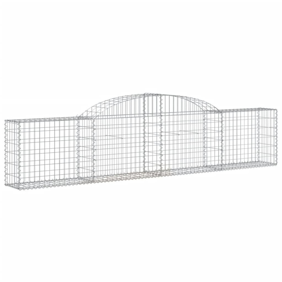 Vidaxl (300 X 30 X 60/80 Cm/ 1 Pcs) Arched Gabion Basket Stone Basket Gabion Retaining Wall Galvanised Iron