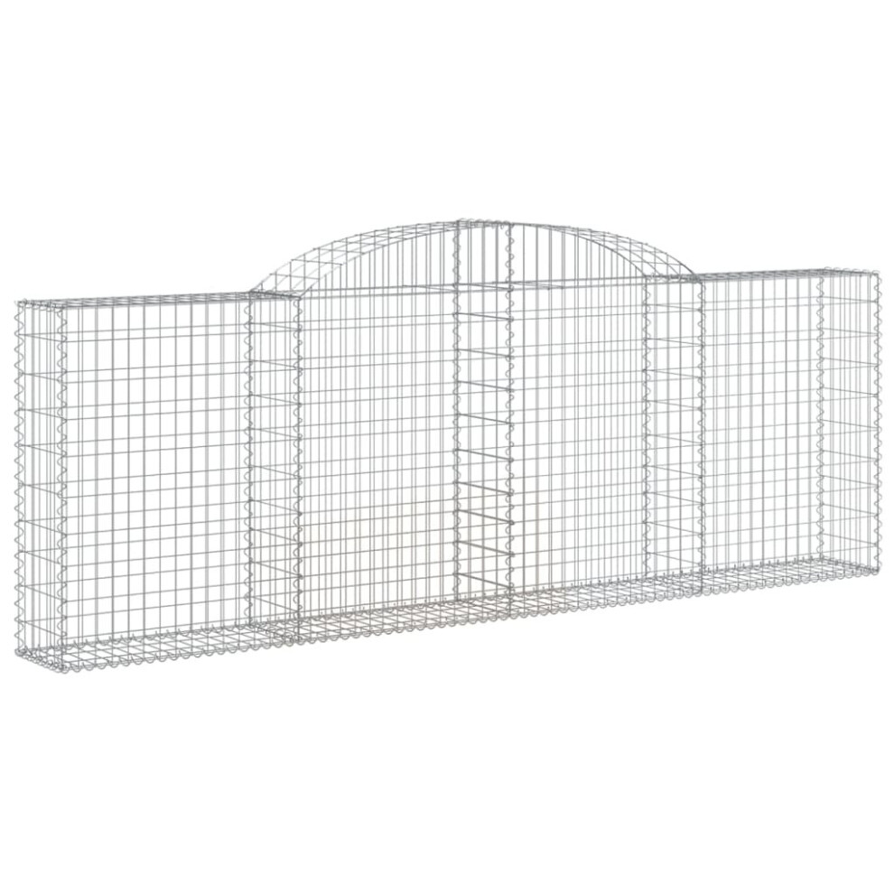 Vidaxl (300 X 30 X 100/120 Cm/ 1 Pcs) Arched Gabion Basket Stone Basket Gabion Retaining Wall Galvanised Iron