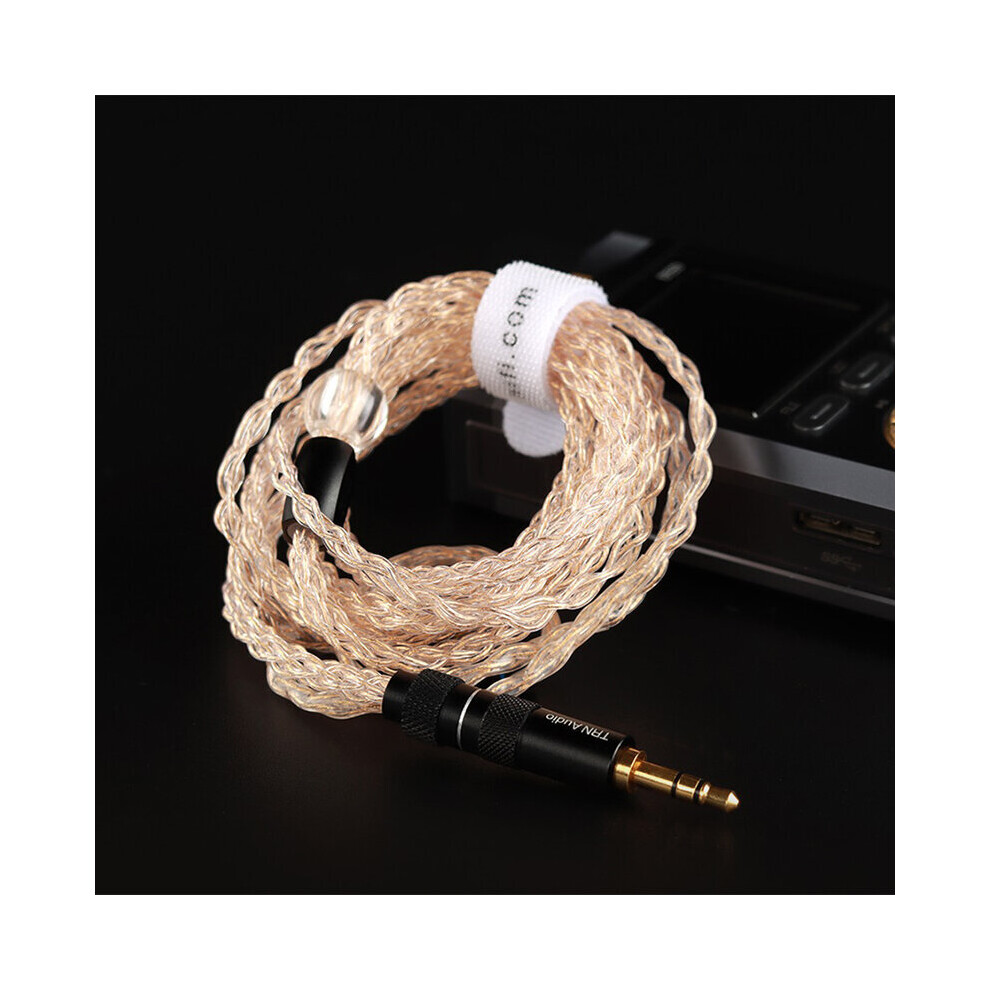 Trn T2 Pro Earphone Cable 8 Strand Plated Upgrade Cable 2.5 3.5 4.4Mm Headset Wire Earphones Replacement Silver 6900952760301