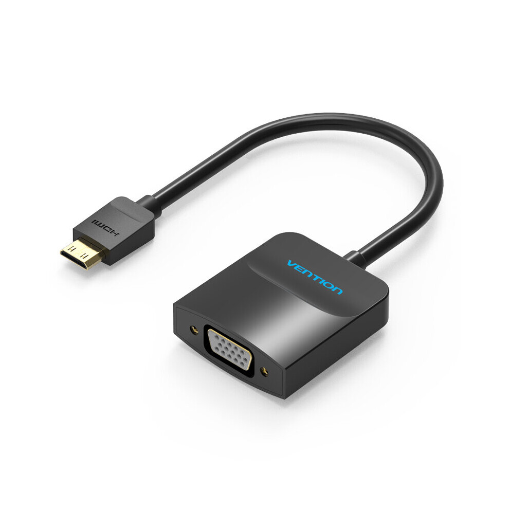 Vention Agabb Mini Hd To Vga Converter 1080P Video Converter Cable With Audio And Power Supply Interface Black 622942814509