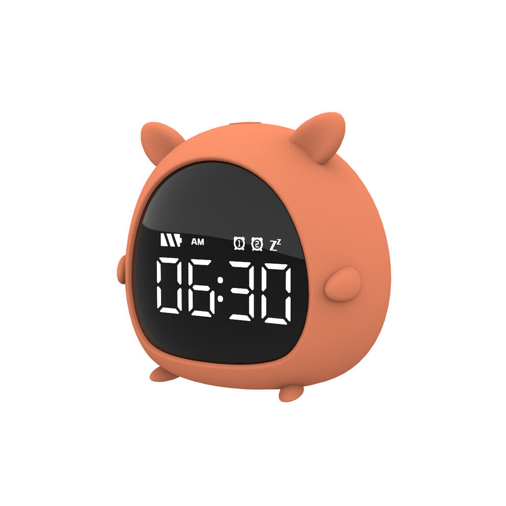Little Elf Alarm Clock Digital LED Table Alarm Clock Snooze Countdown Rechargeable Cartoon Clock