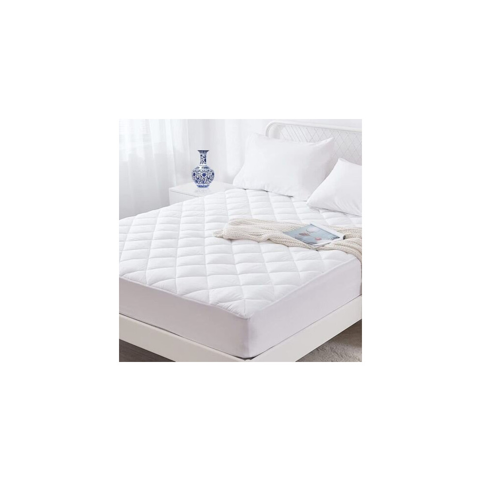 (Quilted-Super King) Quilted Mattress Protector Extra Deep Single Double King Sizes