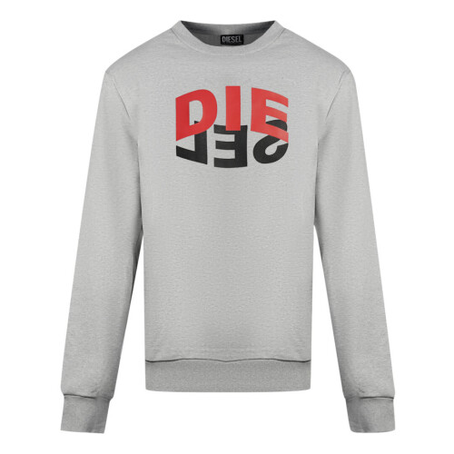 Diesel (M) Diesel Reverse Logo Grey Sweater
