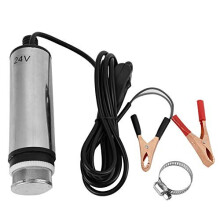 DC 24V Stainless Steel Submersible Pump Transfer Pump Water Transfer Pump for Water Diesel Oil Kerosene Refueling Tool