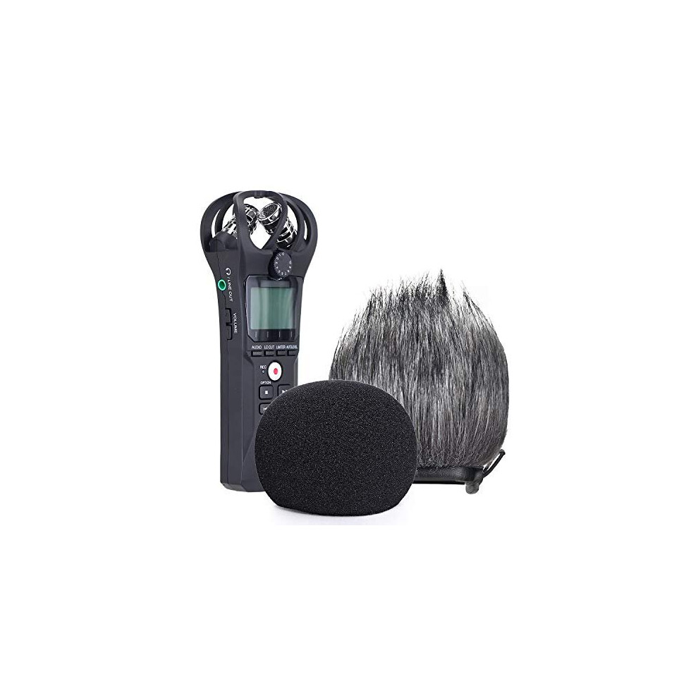 Zoom H1n Recorder Foam Furry IndoorOutdoor Windscreen Muff Pop FilterWind Cover Shield Fits Zoom H1n H1 Handy Portable Digital Recorder