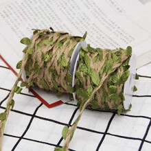 2 Rolls Natural Colorful leaf twine Rope Jute Twine String For DIY handmade Art Crafts Wedding Christmas Garden Decoration Gifts 10M3937inches each