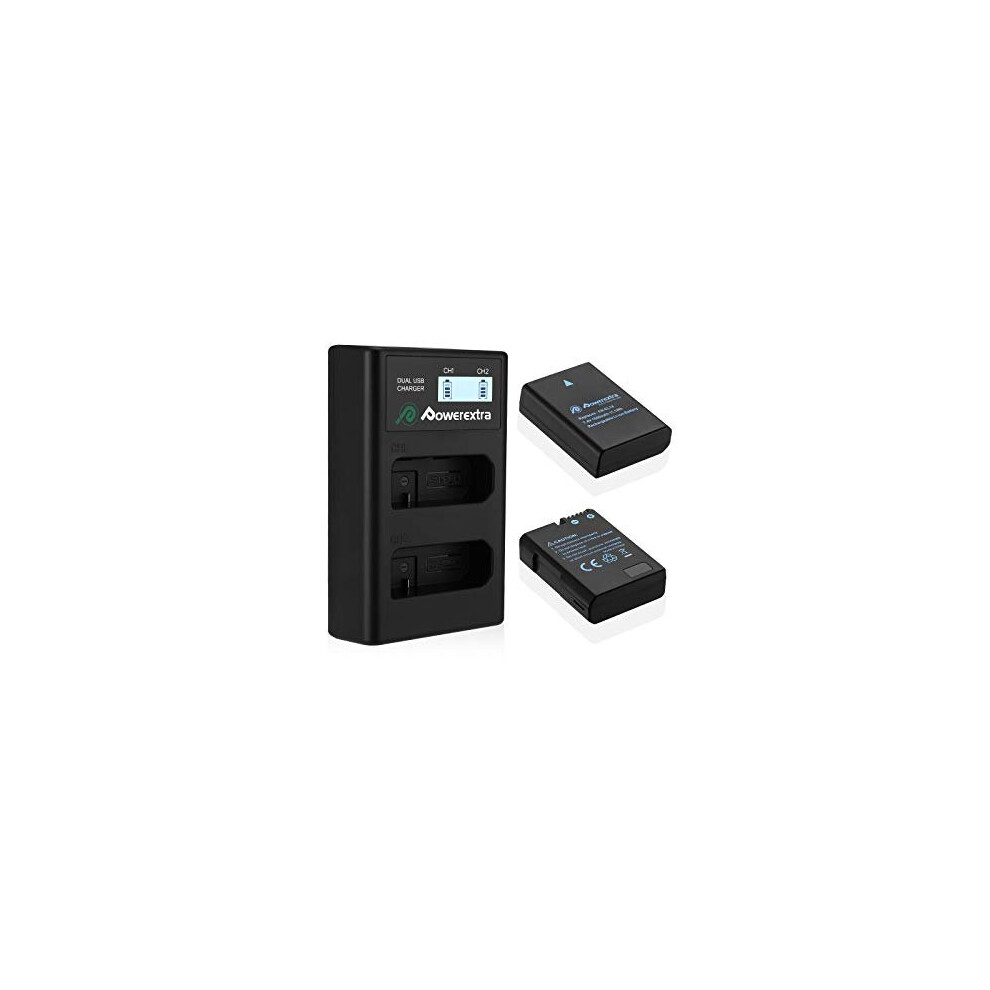 2 x 1500mAh ENEL14 Battery ENEL14a Battery Dual LCD ChargerCompatible with Nikon D5600 D5500 D5300 D5200 D5100 D3500 D3400 D3300 D3200 D3100Coolpix