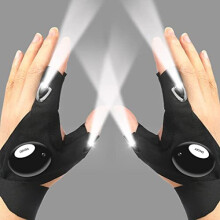 LED Flashlight Gloves Gifts for Men Him Dad HandsFree Lights Cool Gadgets for Fishing Repairing Running Camping Grilling Birthday Gift for Father