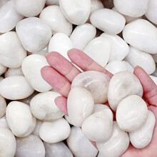 River Rock Stones Pebbles Natural Decorative Polished Mixed White Pebbles Gravel for Garden Plant Pots Landscaping Ponds Terrariums Vase Fillers DIY