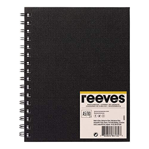 Hardback Sketchbook A5 SpiralBound Sketchbook with 80 Pages AcidFree