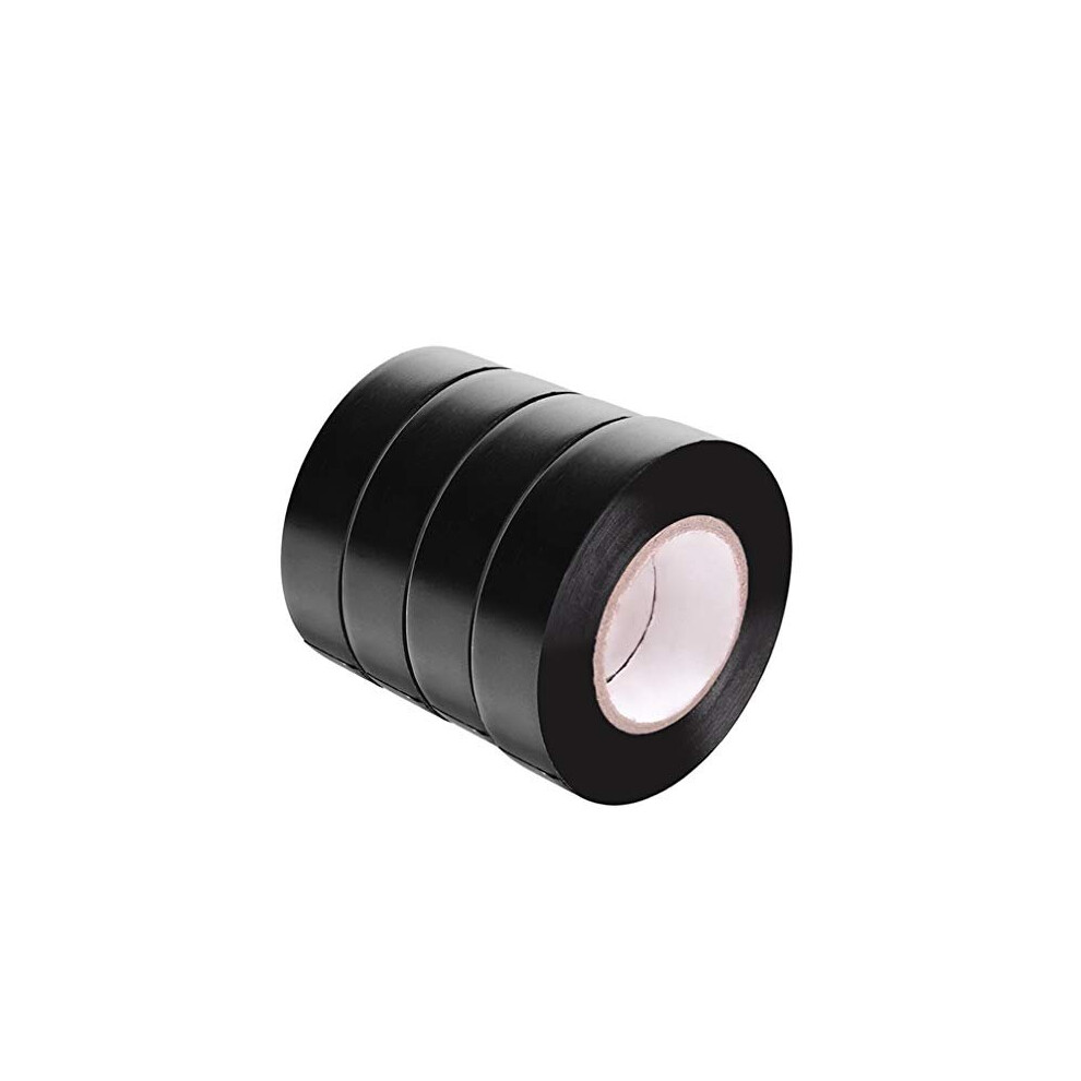 Electrical Tape 4 Pack 15m 06 Inch Black Electrical Insulation Tape 50 Feet