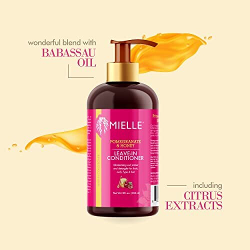 Mielle Balsamo Leave-In al miele di melograno per capelli di tipo 4, 12 once 2