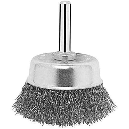 Bosch 1609200270 Shank Crimped Wire Cup Brush Steel 70mm x 6mm Blue