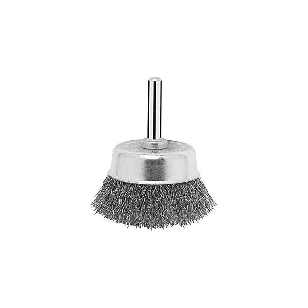 1609200270 Shank Crimped Wire Cup Brush Steel 70mm x 6mm Blue