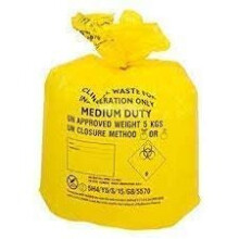 50 x HPC Clinical Waste Bags Medium Duty Yellow Ref CX50CWMD2