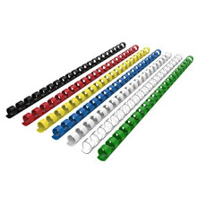 21 Ring Plastic Comb Binding Spines 90Sheet Capacity 12mm Colorful Comb Binder Spines A4 Size Paper Box of 100