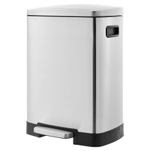 Stainless Steel Recycle Dustbin with Two Interior Bins 25L 15L Rectangular 40L Total