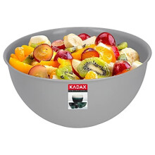 KADAX Kunststoff-Küchenschüssel für Salate 5 L, grau