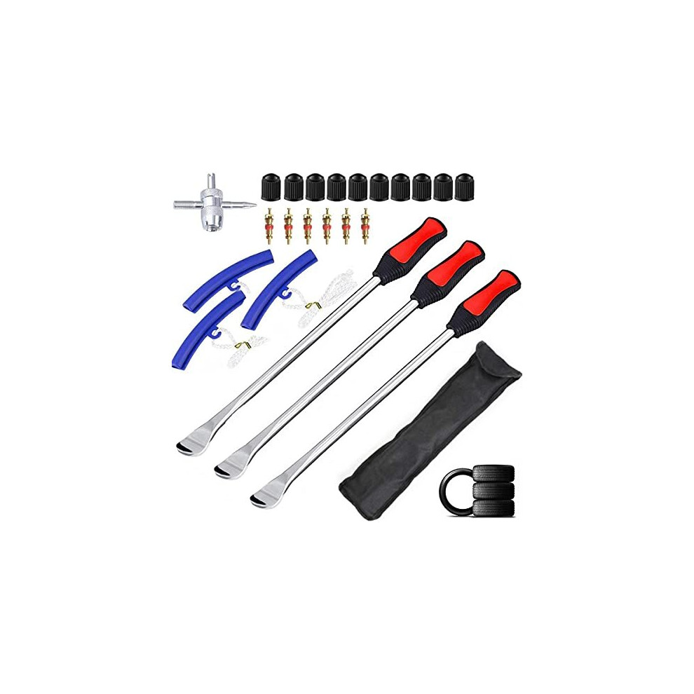 145Inch Tire Spoons Motorcycle Dirt Bike Tire Spoon Set Professional Tire Changing Spoons Lever Iron Tool Kit With Durable Bag 3 Tire Irons 3 Rim 710027238033