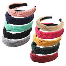 Headbands for Women 10 Packs Fabric Hair Band Accessories Elastic Head Wrap Cute Outdoor Hair Accessories