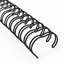 Wire Binding Combs 525 Sheets Binding Capacity 64 mm A4 31 Ptich 34 Loops WireO Binder Ring Black Pack of 100